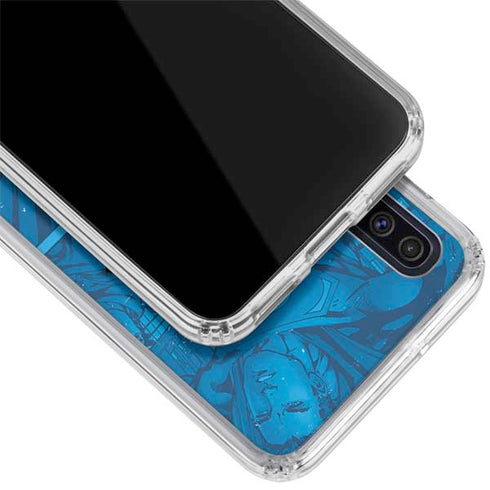 DC Comics Superman Logo Background Pattern Galaxy A50 Clear Case