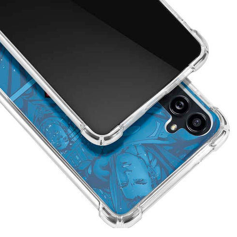 DC Comics Superman Logo Background Pattern Galaxy A54 5G Clear Case