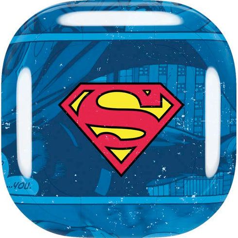 DC Comics Superman Logo Background Pattern Galaxy Buds Live Skin