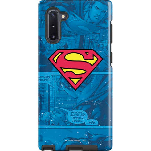 DC Comics Superman Logo Background Pattern Galaxy Note 10 Pro Case