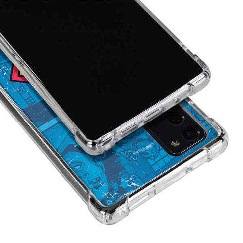 DC Comics Superman Logo Background Pattern Galaxy Note20 5G Clear Case