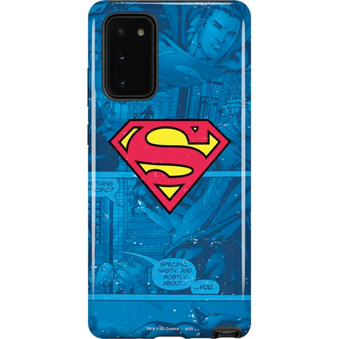 DC Comics Superman Logo Background Pattern Galaxy Note20 5G Pro Case
