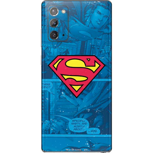 DC Comics Superman Logo Background Pattern Galaxy Note20 5G Skin