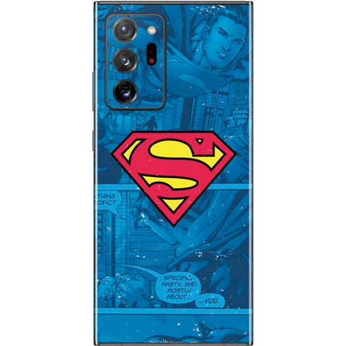 DC Comics Superman Logo Background Pattern Galaxy Note20 Ultra 5G Skin