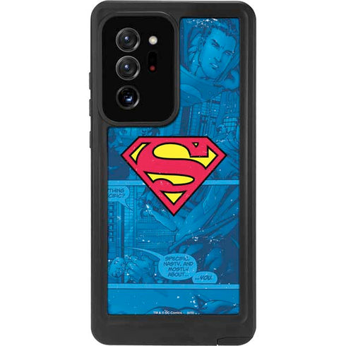DC Comics Superman Logo Background Pattern Galaxy Note20 Ultra 5G Waterproof Case