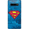 DC Comics Superman Logo Background Pattern Galaxy S10 Plus Skin