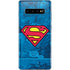 DC Comics Superman Logo Background Pattern Galaxy S10 Plus Skin
