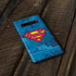 DC Comics Superman Logo Background Pattern Galaxy S10 Plus Skin