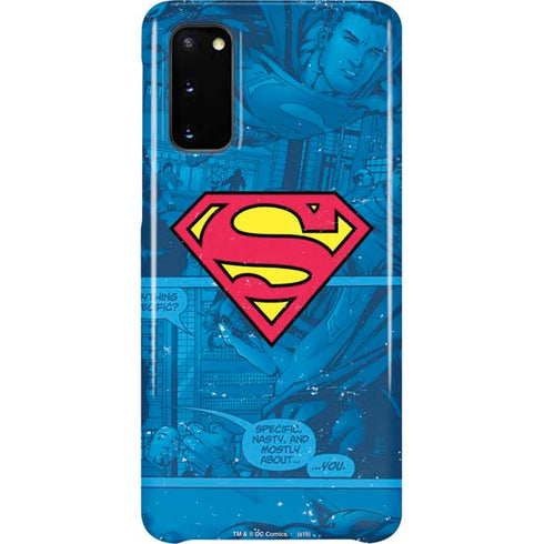 DC Comics Superman Logo Background Pattern Galaxy S20 Lite Case