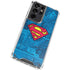 DC Comics Superman Logo Background Pattern Galaxy S21 Ultra 5G Clear Case