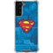 DC Comics Superman Logo Background Pattern Galaxy S22 Plus Clear Case