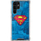 DC Comics Superman Logo Background Pattern Galaxy S22 Ultra Clear Case