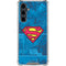 DC Comics Superman Logo Background Pattern Galaxy S23 FE Clear Case