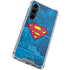 DC Comics Superman Logo Background Pattern Galaxy S23 FE Clear Case