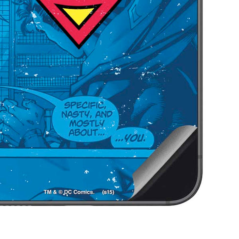 DC Comics Superman Logo Background Pattern Galaxy S23 FE Skin