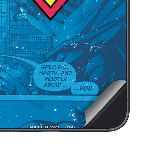 DC Comics Superman Logo Background Pattern Galaxy S23 Plus Skin