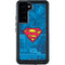 DC Comics Superman Logo Background Pattern Galaxy S23 Plus Waterproof Case