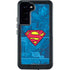DC Comics Superman Logo Background Pattern Galaxy S23 Plus Waterproof Case