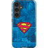 DC Comics Superman Logo Background Pattern Galaxy S24 Plus Impact Case