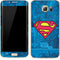 DC Comics Superman Logo Background Pattern Galaxy S7 Edge Skin