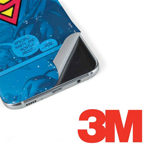 DC Comics Superman Logo Background Pattern Galaxy S8 Skin