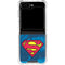 DC Comics Superman Logo Background Pattern Galaxy Z Flip5 5G Clear Case