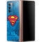 DC Comics Superman Logo Background Pattern Galaxy Z Fold2 5G Skin