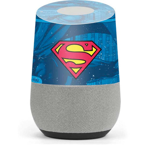 DC Comics Superman Logo Background Pattern Google Home Skin