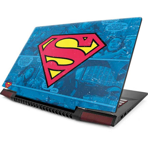 DC Comics Superman Logo Background Pattern Lenovo IdeaPad Skin