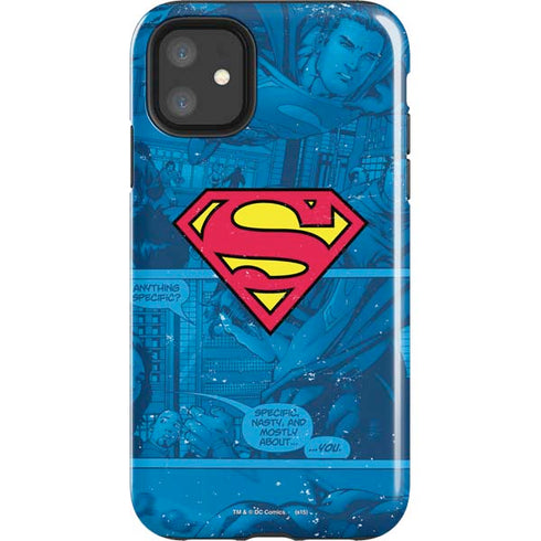 DC Comics Superman Logo Background Pattern iPhone 11 Impact Case