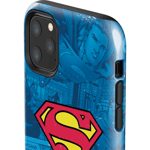 DC Comics Superman Logo Background Pattern iPhone 11 Pro Max Impact Case