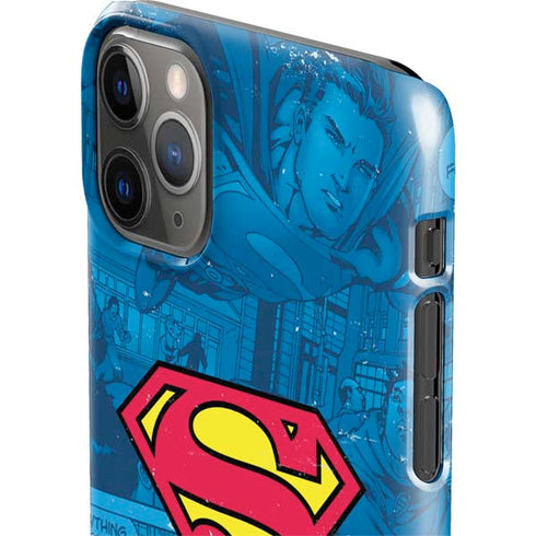 DC Comics Superman Logo Background Pattern iPhone 11 Pro Max Lite Case