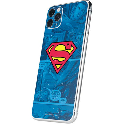 DC Comics Superman Logo Background Pattern iPhone 11 Pro Max Skin