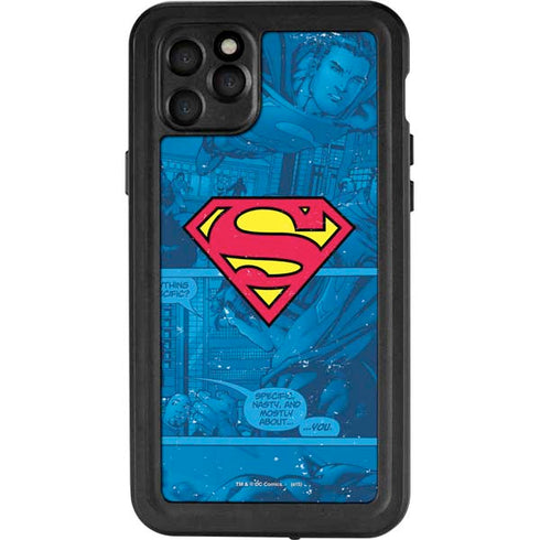 DC Comics Superman Logo Background Pattern iPhone 11 Pro Max Waterproof Case