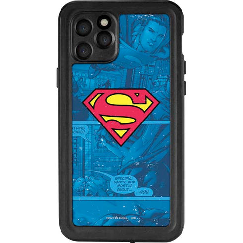 DC Comics Superman Logo Background Pattern iPhone 11 Pro Waterproof Case