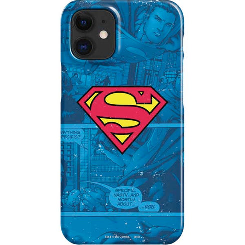DC Comics Superman Logo Background Pattern iPhone 12 Mini Lite Case