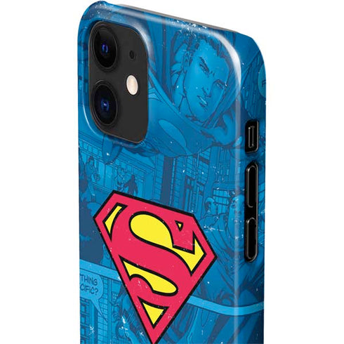 DC Comics Superman Logo Background Pattern iPhone 12 Mini Lite Case
