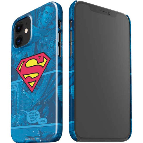 DC Comics Superman Logo Background Pattern iPhone 12 Mini Lite Case