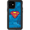 DC Comics Superman Logo Background Pattern iPhone 12 Mini Waterproof Case