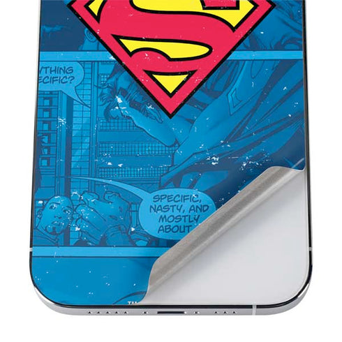 DC Comics Superman Logo Background Pattern iPhone 12 Pro Max Skin