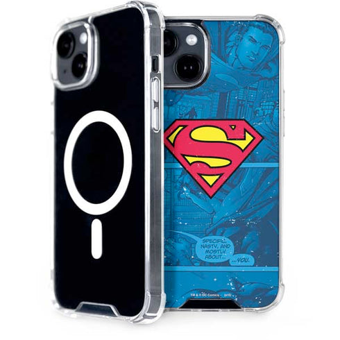 DC Comics Superman Logo Background Pattern iPhone 13 MagSafe Case
