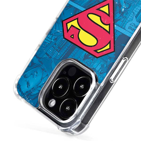 DC Comics Superman Logo Background Pattern iPhone 13 Pro MagSafe Case