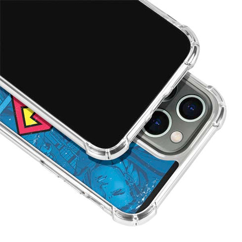 DC Comics Superman Logo Background Pattern iPhone 13 Pro Max Clear Case