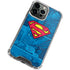 DC Comics Superman Logo Background Pattern iPhone 13 Pro Max Clear Case