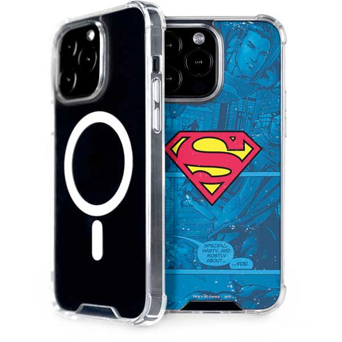 DC Comics Superman Logo Background Pattern iPhone 13 Pro Max MagSafe Case