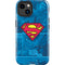 DC Comics Superman Logo Background Pattern iPhone 15 Plus Impact Case