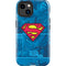 DC Comics Superman Logo Background Pattern iPhone 14 Plus Impact Case