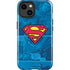DC Comics Superman Logo Background Pattern iPhone 14 Plus Impact Case