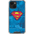 DC Comics Superman Logo Background Pattern iPhone 15 Plus Clear Case