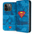 DC Comics Superman Logo Background Pattern iPhone 14 Pro Folio Case